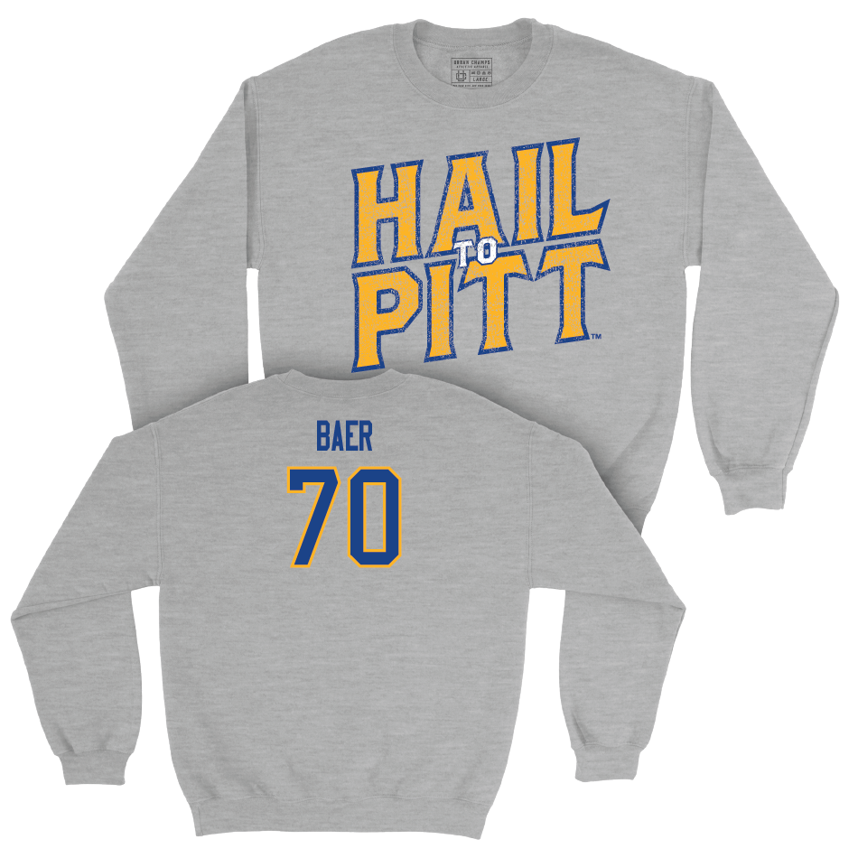 Pitt Football Sport Grey H2P Crew - Ryan Baer