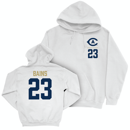 UC Davis Football White Logo Hoodie  - Kavir Bains