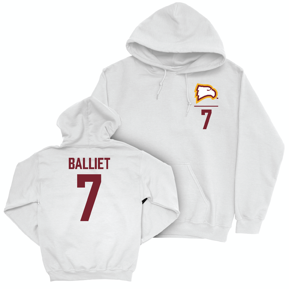 Winthrop Women's Soccer White Logo Hoodie   - Sophia Balliet