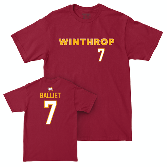 Winthrop Women's Soccer Maroon Sideline Tee   - Sophia Balliet