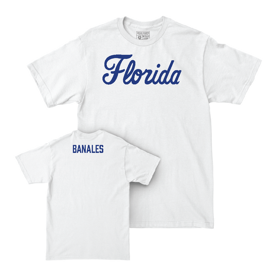 Florida Women's Track & Field White Script Comfort Colors Tee  - Alyssa Banales