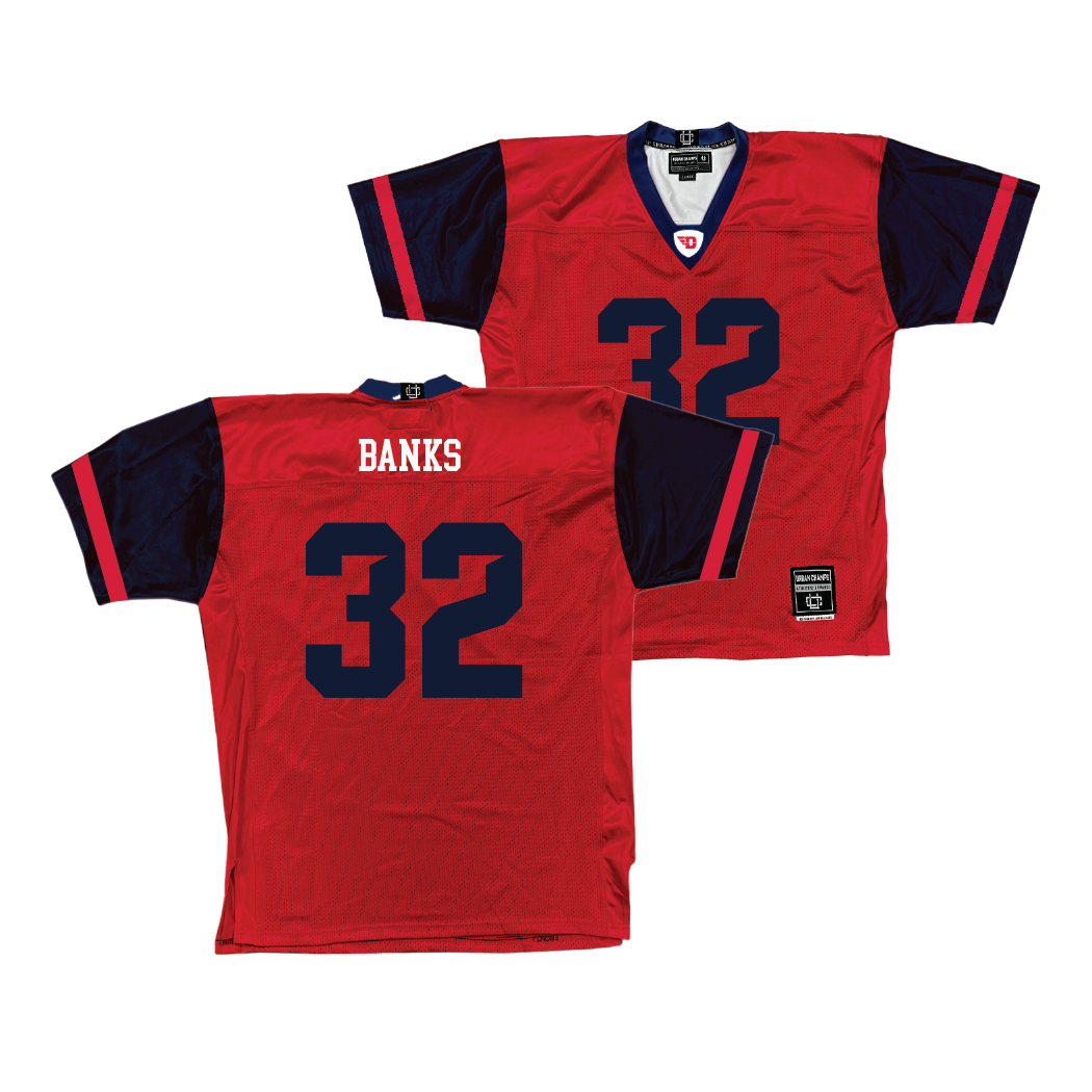 Dayton Football Red Jersey - Sean Banks