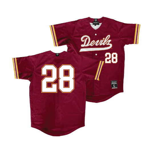 Arizona State Baseball Maroon Jersey - Easton Barrett