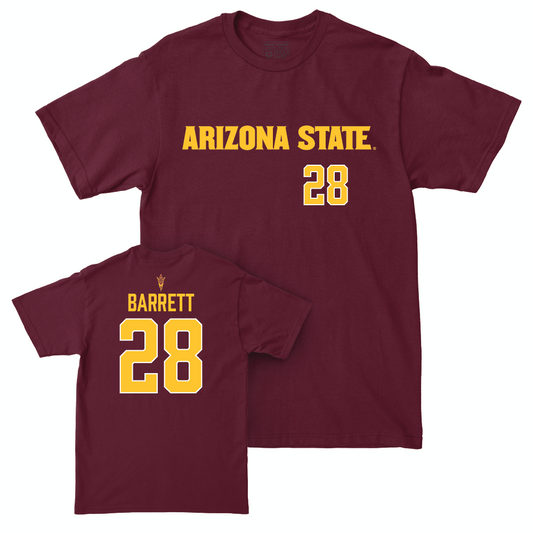 Arizona State Baseball Maroon Sideline Tee - Easton Barrett