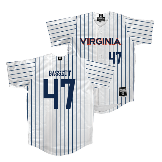 Virginia Baseball White Jersey  - Nate Bassett