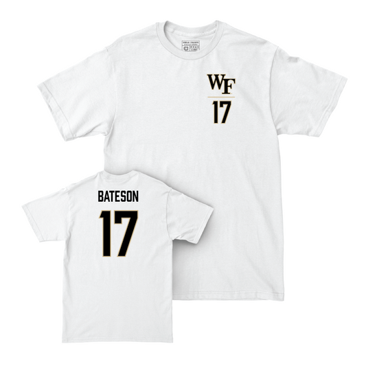 Wake Forest Men's Soccer White Logo Comfort Colors Tee  - Pierce Bateson