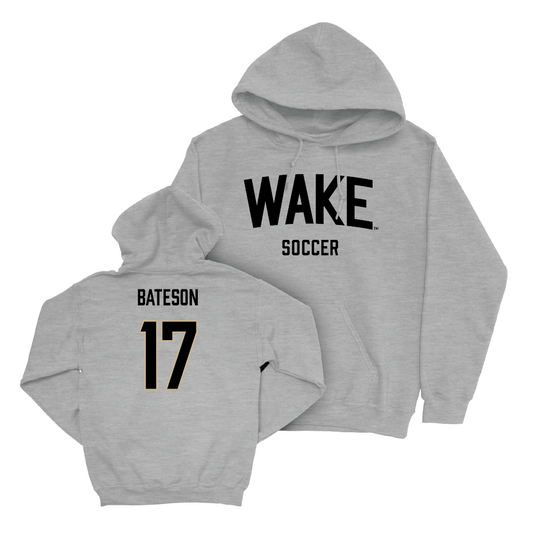 Wake Forest Men's Soccer Sport Grey Wordmark Hoodie  - Pierce Bateson