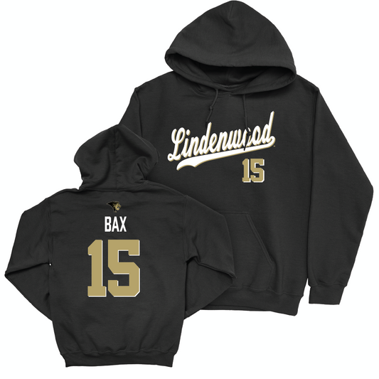 Lindenwood Women's Volleyball Black Script Hoodie - Autumn Bax