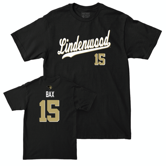 Lindenwood Women's Volleyball Black Script Tee - Autumn Bax