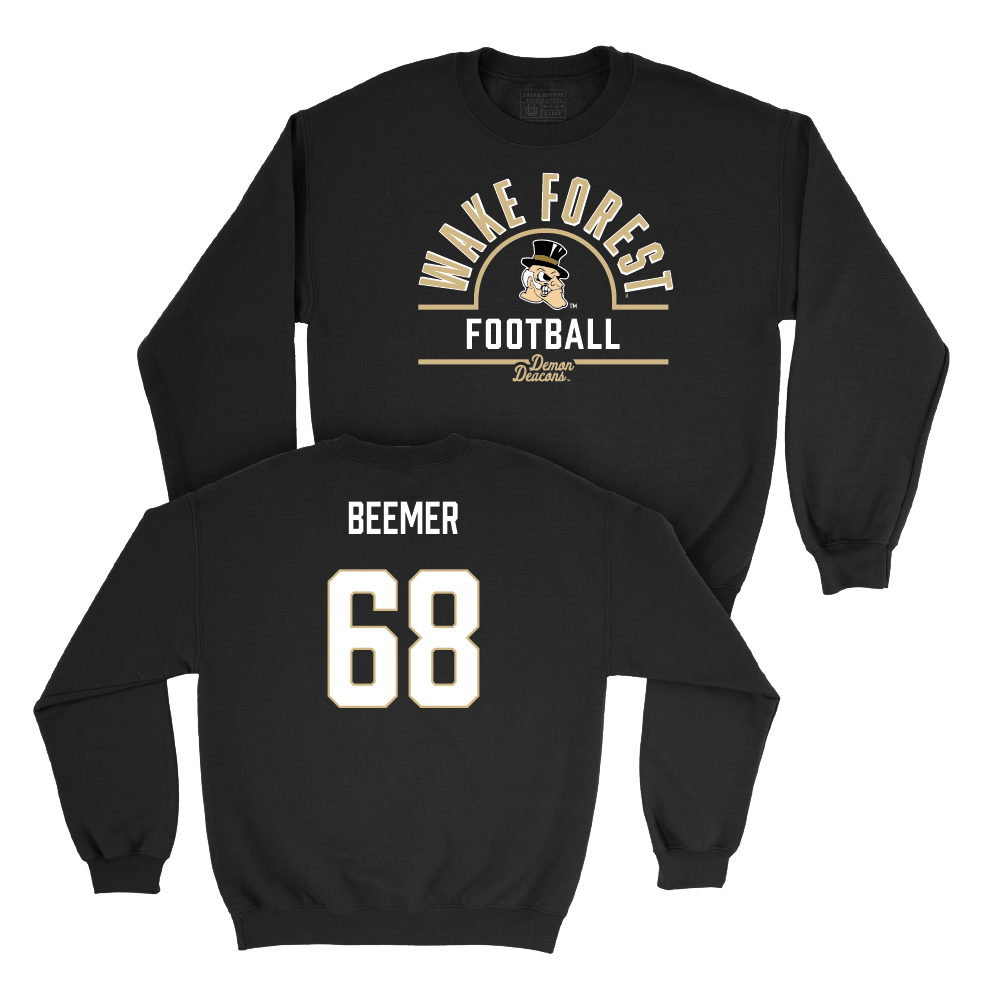 Wake Forest Football Black Arch Crew  - Luke Beemer