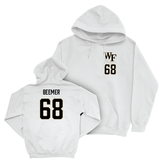 Wake Forest Football White Logo Hoodie  - Luke Beemer