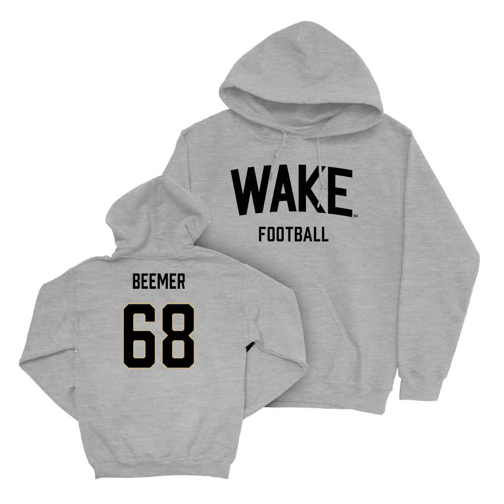 Wake Forest Football Sport Grey Wordmark Hoodie  - Luke Beemer