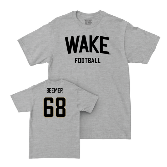 Wake Forest Football Sport Grey Wordmark Tee  - Luke Beemer