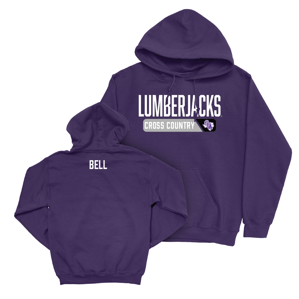 SFA Men's Cross Country Purple Staple Hoodie  - Kentrell Bell