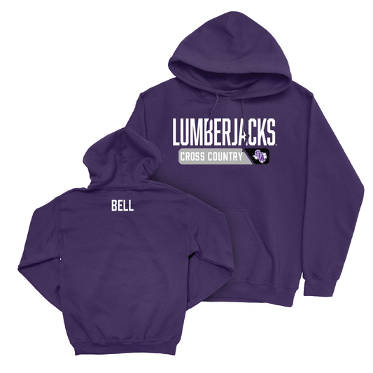 SFA Men's Cross Country Purple Staple Hoodie  - Kentrell Bell