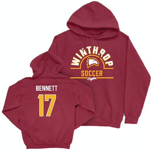 Winthrop Women's Soccer Maroon Arch Hoodie   - Laura Bennett