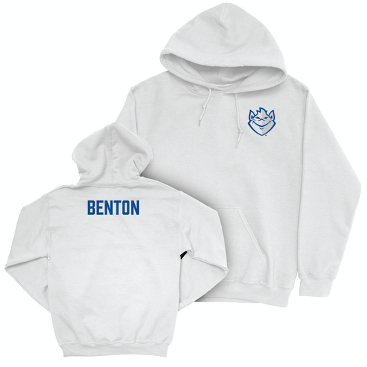 Saint Louis Men's Swim & Dive White Logo Hoodie  - Noah Benton