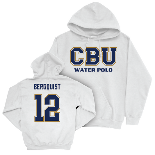 CBU Women's Water Polo White Classic Hoodie  - Grace Bergquist