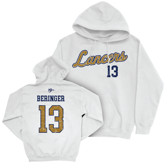 CBU Women's Water Polo White Script Hoodie  - Reese Beringer