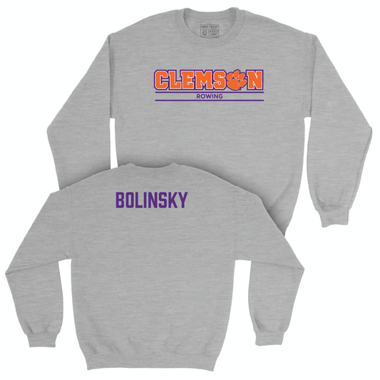 Clemson Women's Rowing Sport Grey Stacked Crew - Rylee Bolinsky