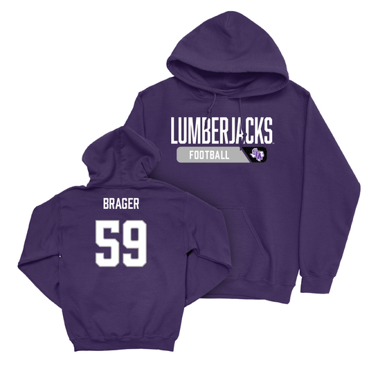 SFA Football Purple Staple Hoodie - Devin Brager