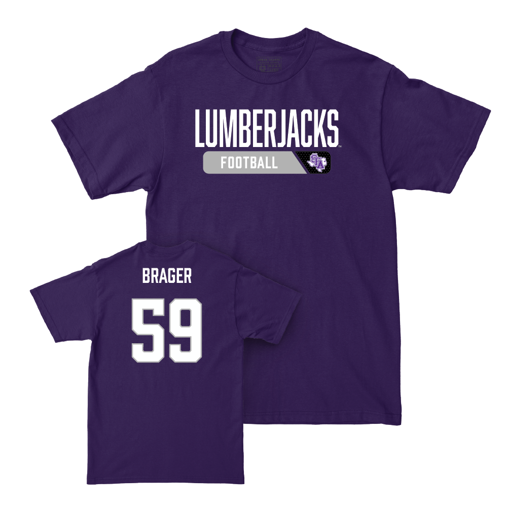 SFA Football Purple Staple Tee - Devin Brager