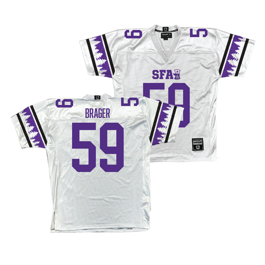 SFA Football White Jersey - Devin Brager | #59