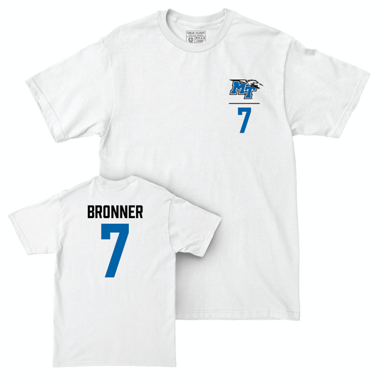 MTSU Women's Volleyball White Logo Comfort Colors Tee  - Alivia Bronner