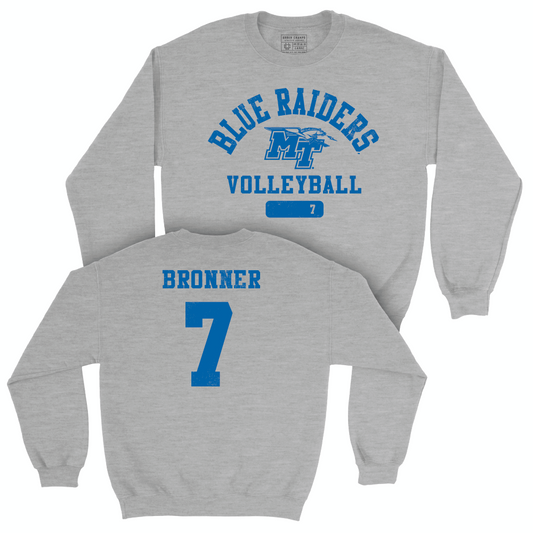 MTSU Women's Volleyball Sport Grey Varsity Crew  - Alivia Bronner