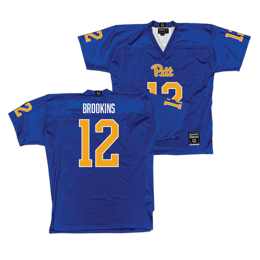 Pitt Football Blue Jersey - Cruce Brookins | #12