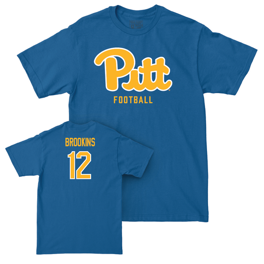 Pitt Football Blue Script Tee - Cruce Brookins