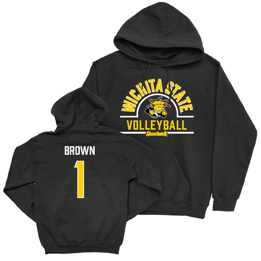 Wichita State Women's Volleyball Black Arch Hoodie   - Olivia Brown