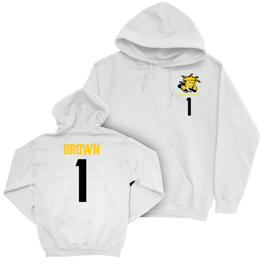 Wichita State Women's Volleyball White Logo Hoodie   - Olivia Brown