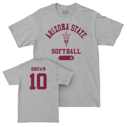 Arizona State Softball Sport Grey Varsity Tee  - Kenzie Brown