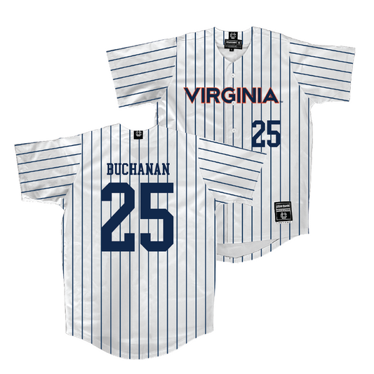 Virginia Baseball White Jersey - Matthew Buchanan