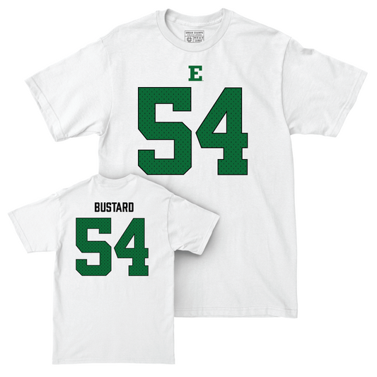 Eastern Michigan Football White Blitz Comfort Colors Tee  - Blake Bustard