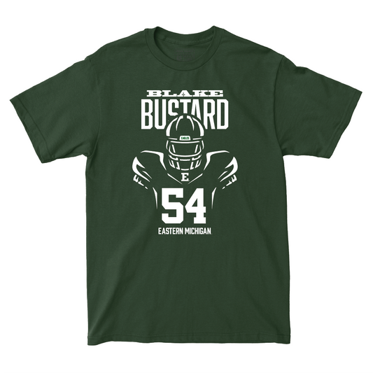 Eastern Michigan Football Green End Zone Tee  - Blake Bustard