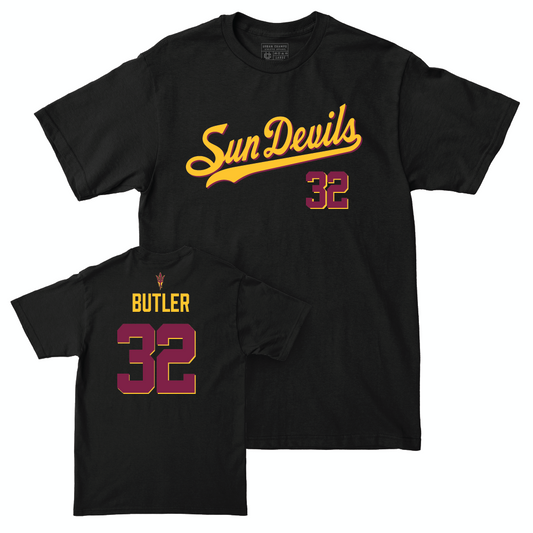 Arizona State Baseball Black Script Tee - Joshua Butler