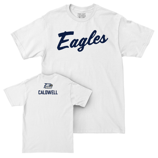 Georgia Southern Women's Track & Field White Script Comfort Colors Tee  - Makayla Caldwell