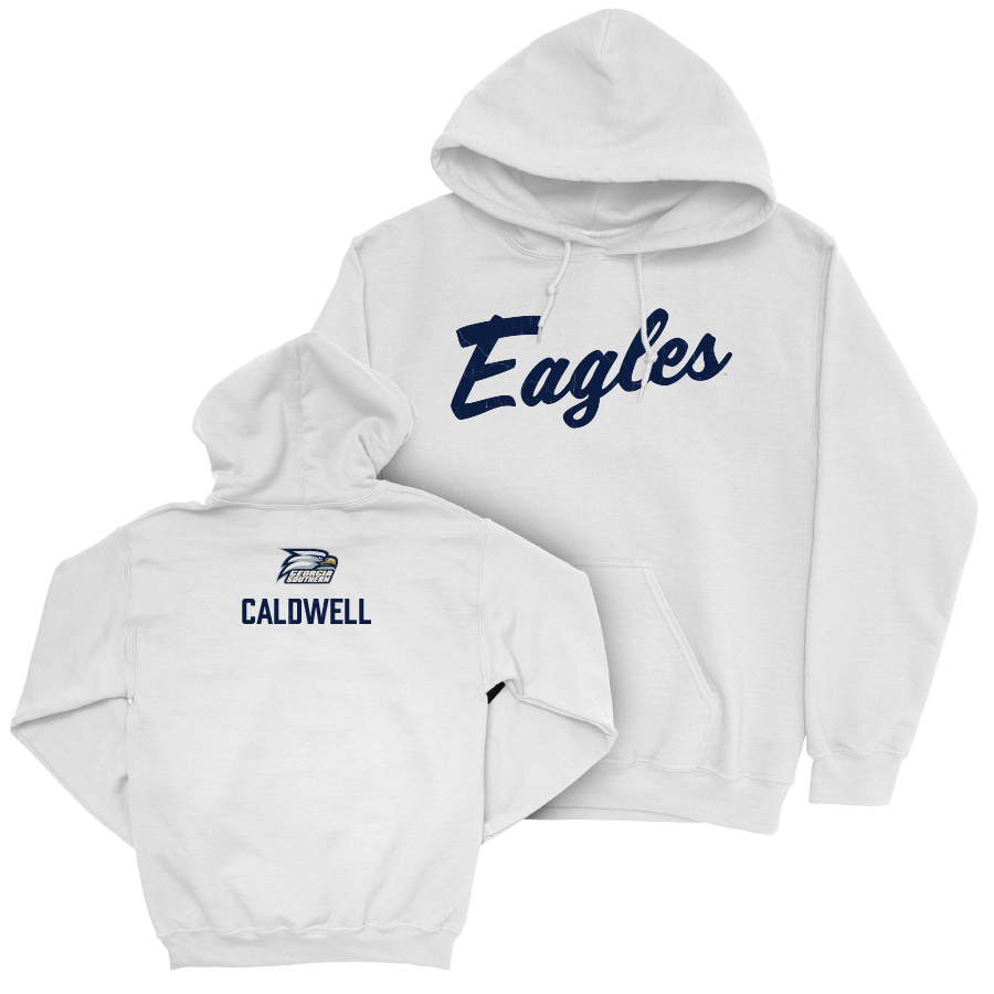 Georgia Southern Women's Track & Field White Script Hoodie  - Makayla Caldwell