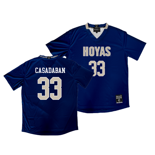 Georgetown Women's Soccer Navy Jersey - Evelyn Casadaban