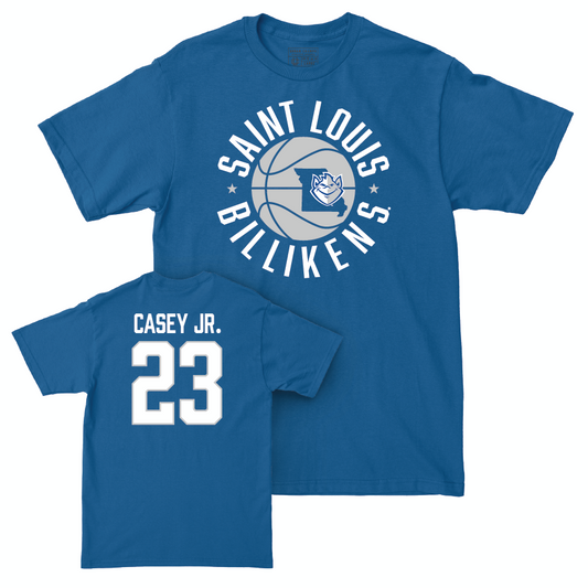 Saint Louis Men's Basketball Royal Hardwood Tee  - Andre Casey Jr.