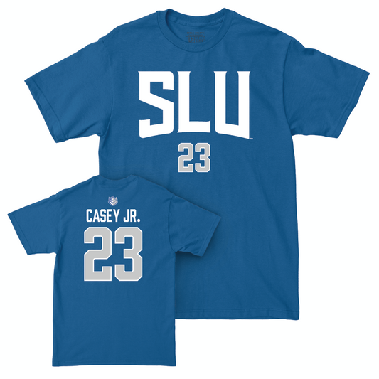 Saint Louis Men's Basketball Royal Sideline Tee  - Andre Casey Jr.