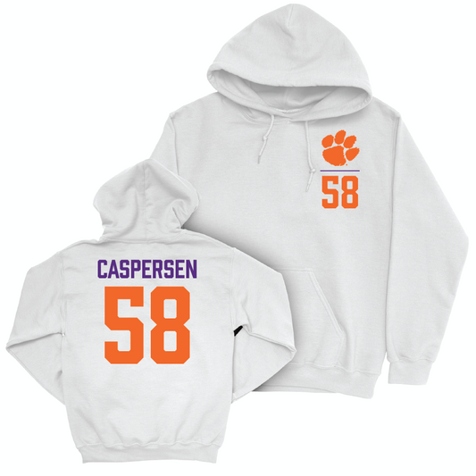 Clemson Football White Logo Hoodie  - Holden Caspersen