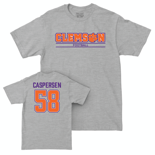 Clemson Football Sport Grey Stacked Tee  - Holden Caspersen