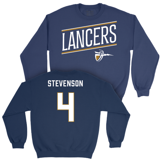 Men's Basketball Navy Slant Crew - Brantly Stevenson Youth Small