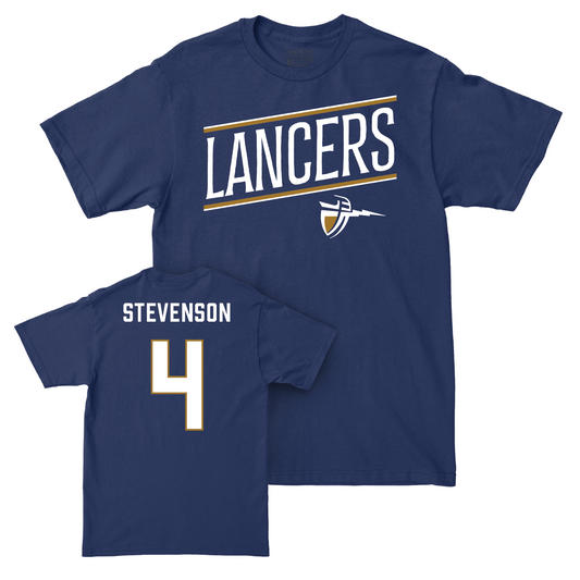 Men's Basketball Navy Slant Tee - Brantly Stevenson Youth Small