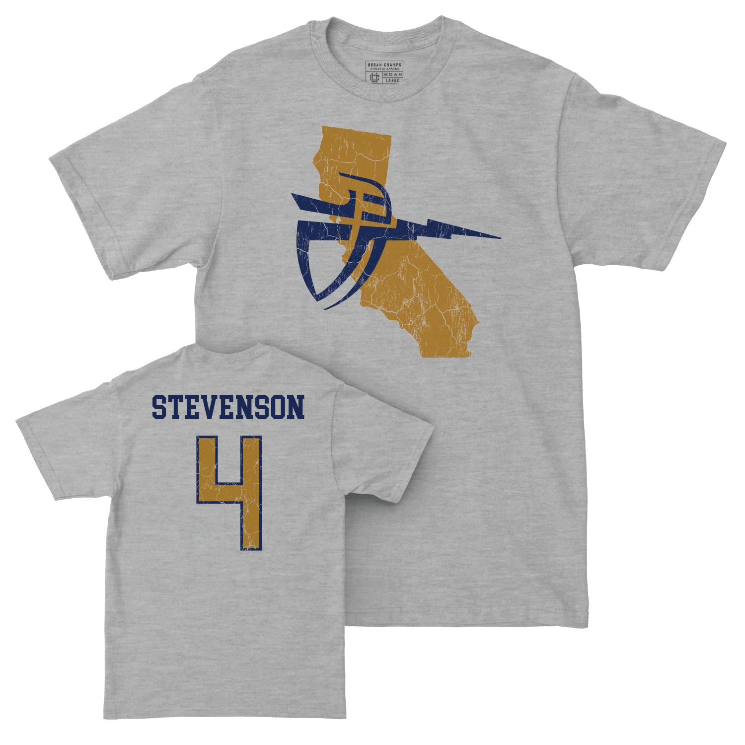 Men's Basketball Sport Grey State Tee - Brantly Stevenson Youth Small