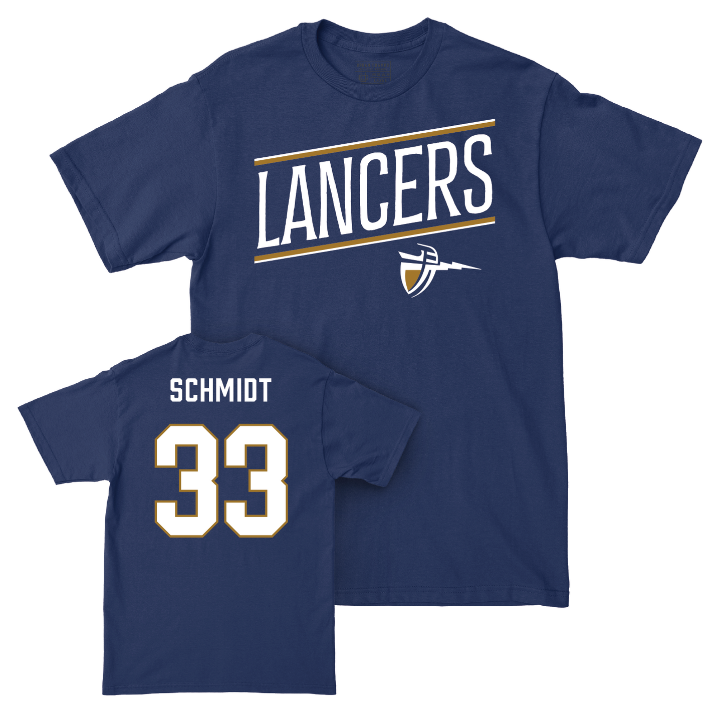 Women's Basketball Navy Slant Tee - Grace Schmidt Youth Small