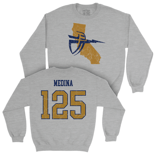 Wrestling Sport Grey State Crew - Kainoa Medina Youth Small